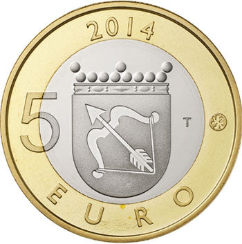 Финландия €5 Savonia Grebe 2014